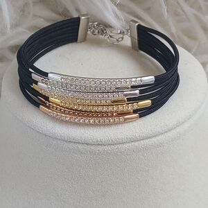 Swarovski Adjustable Women’s Bracelet Silver/Gold/Rose Gold- Looks New